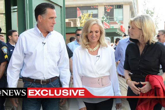 Mitt Romney, Ann Romney and Diane Sawyer